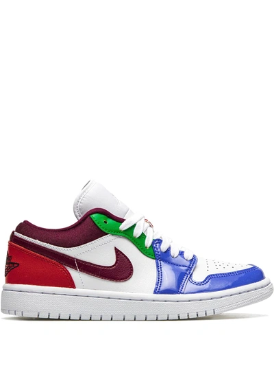 Jordan Air  1 Low Se Women's Shoe (white) In White,hyper Royal,lucky Green,dark Beetroot