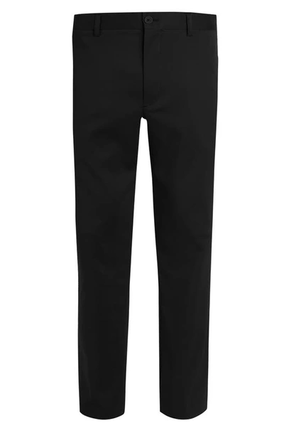 Bugatchi Men's Straight-fit Soft Touch Dress Trousers In Black