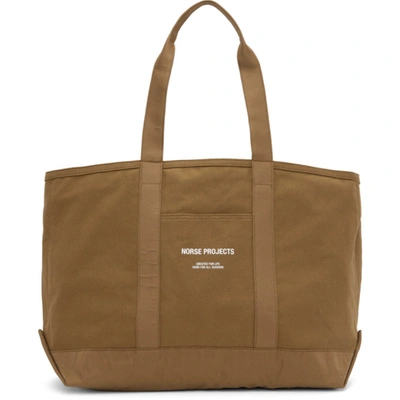 Norse Projects Brown Canvas Stefan Tote In Duffle