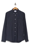 Nn07 Levon 5722 Flannel Button-down Shirt In Deep Blue