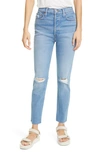 Re/done '90s High Waist Tapered Skinny Jeans In Meddstryd10