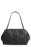 Saint Laurent Medium Nolita Leather Shoulder Bag In Nero