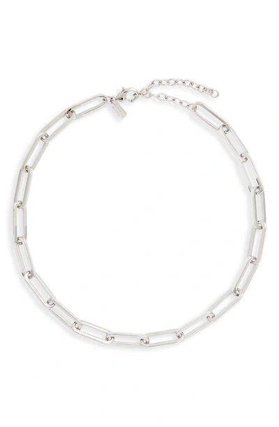 Melinda Maria Carrie Chain Link Necklace In Silver