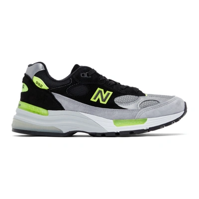 New Balance Grey & Black Made In Us 992 Sneakers