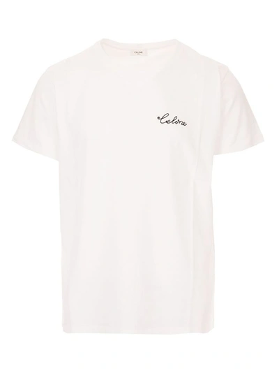 Celine Céline Men's White Cotton T-shirt