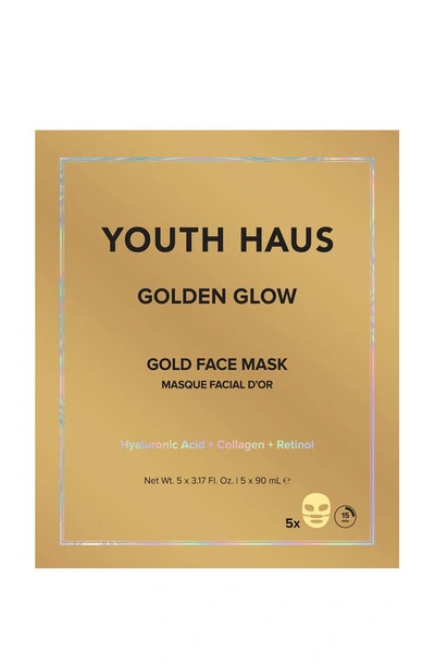 Skin Gym Youth Haus 24k Golden Glow Face Masks, Set Of 5