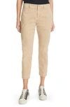 Nili Lotan Tel Aviv Stretch Cotton Crop Pants In Desert Sand