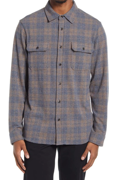 7 Diamonds Atlas Plaid Flannel Button-up Shirt In Taupe