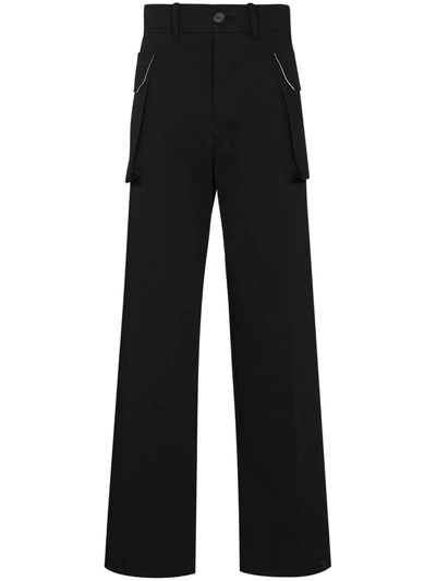 Uniforme Wide-leg Cargo Trousers In Black