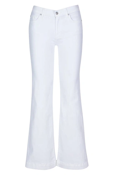 Seven Dojo Tailorless Flare Leg Jeans In Luxe White