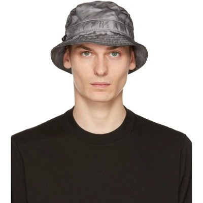 11 By Boris Bidjan Saberi Grey New Era Edition Logo Bucket Hat In Dirty Grey