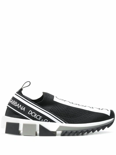 Dolce E Gabbana Women's  Black Polyester Slip On Sneakers