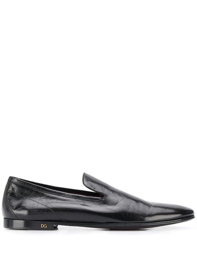 Dolce E Gabbana Men's Black Leather Loafers