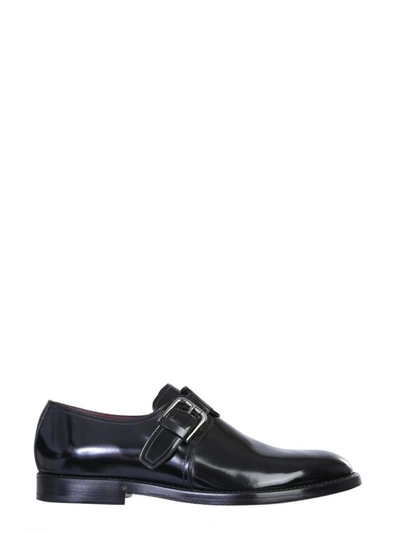 Dolce E Gabbana Men's Black Leather Monk Strap Shoes