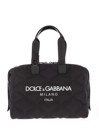 Dolce E Gabbana Men's Black Polyurethane Travel Bag