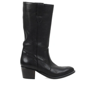 Ame Me Boots Womens Black Leather Boots