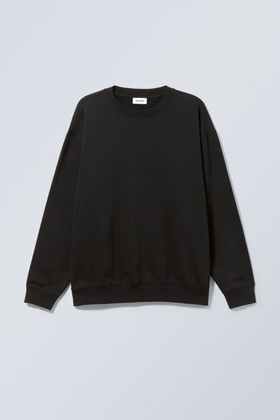 Weekday Oversized Albin Sweatshirt In Black