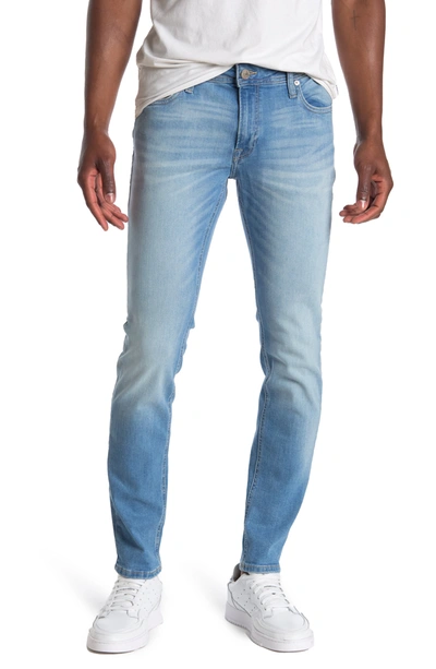 Jack & Jones Intelligence Liam Skinny Fit Stretch Jeans In Light Blue-blues