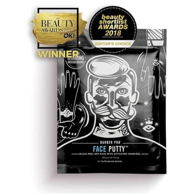Barber Pro Face Putty Black Peel-off Mask With Activated Charcoal (3 Applications) In Assorted
