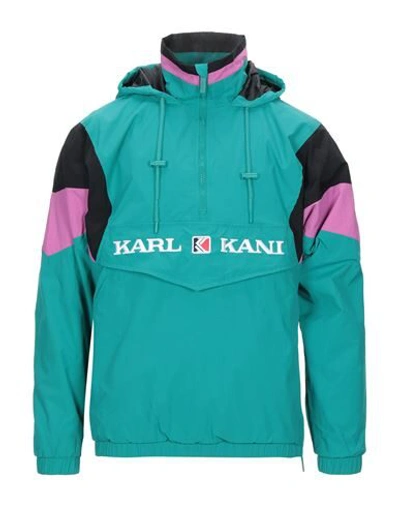 Karl Kani Retro Block Windbreaker In Turquoise-blue | ModeSens