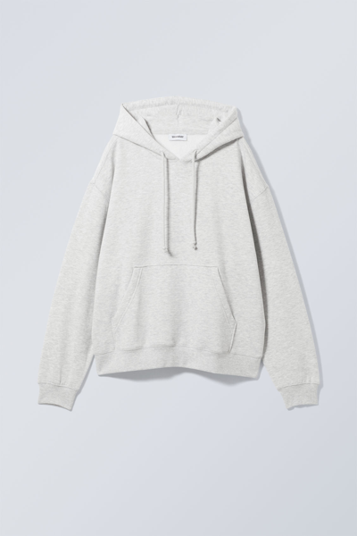 Weekday Alisa Cotton Blend Oversized Hoodie In Gray Heather - Gray-grey