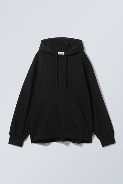 Weekday Essence Cotton Blend Hoodie In Black - Black