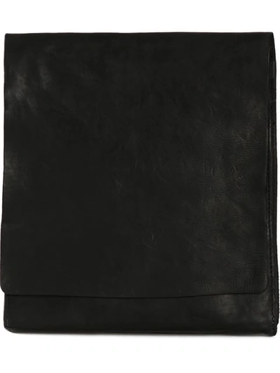 Guidi Leather Messenger Bag - Black