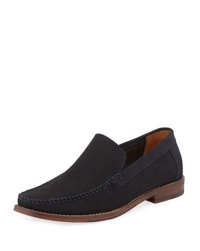 Kenneth Cole Media-n Perforated Suede Loafer, Blue | ModeSens