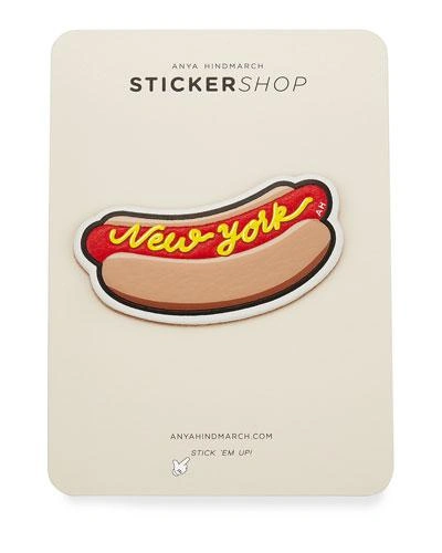 Anya Hindmarch New York Hot Dog Sticker For Handbag, Red