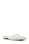 Aldo Nirasa Mule Flat Shoe In White Leather