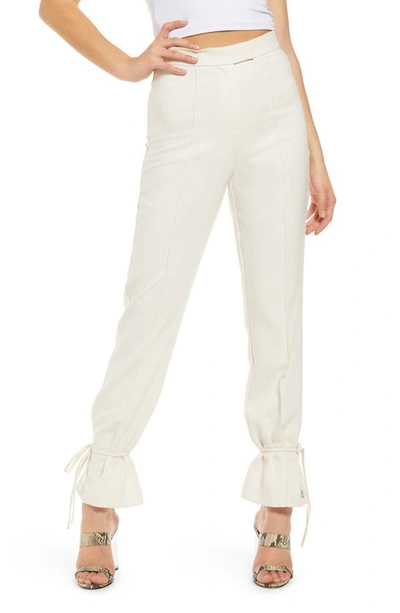 4th and Reckless, Pants & Jumpsuits, Cream Ankle Tie Pants