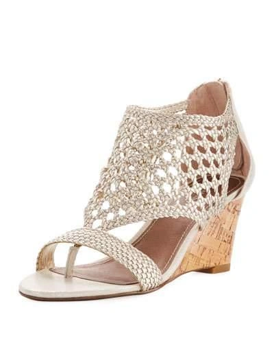 Donald J Pliner Jolie Woven Wedge Sandal, Ivory