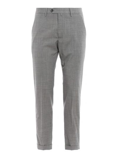 Paolo Fiorillo Frank Grey Cool Wool Trousers In Light Grey