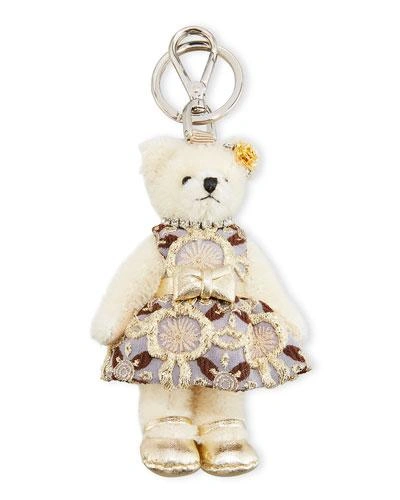 Prada Linda Bear Keychain With Party Dress In Multi