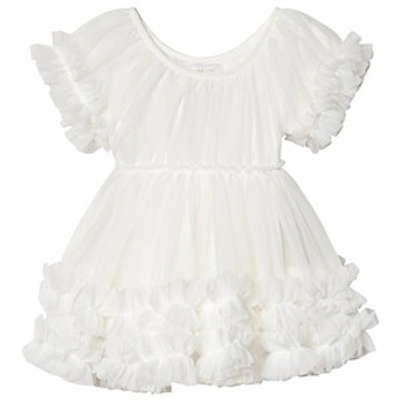 Dolly By Le Petit Tom Kids' Frilly Dress White