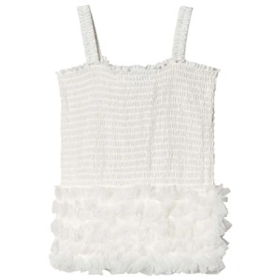 Dolly By Le Petit Tom Kids' Frilly Top White