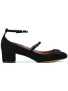 Tabitha Simmons Rubia Suede Double-buckle Pumps, Black
