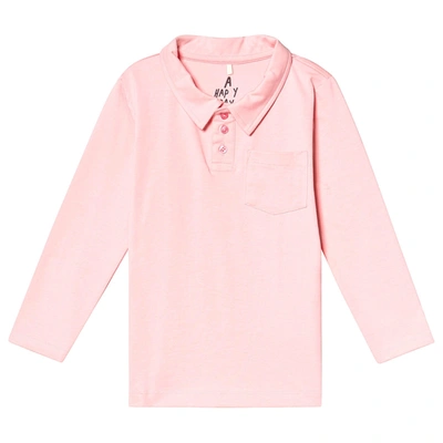 A Happy Brand Kids'  Pink Long Sleeve Polo