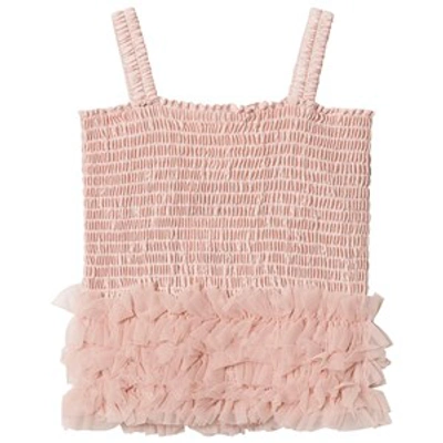 Dolly By Le Petit Tom Kids' Smocked Tank Top Pink