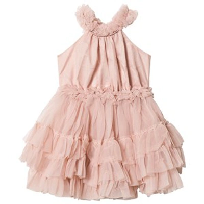 Dolly By Le Petit Tom Kids' Ruffled Chiffon Dance Dress Ballet Pink
