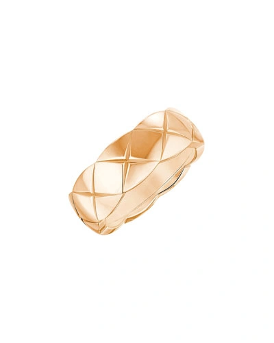 Pre-owned Chanel Coco Crush Ring In 18k Beige Gold, Small Version