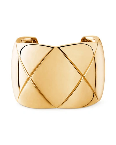 Pre-owned Chanel Coco Crush Cuff In 18k Yellow Gold