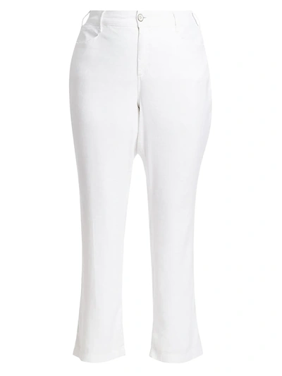 Nydj, Plus Size Wide Leg Trousers In Optic White