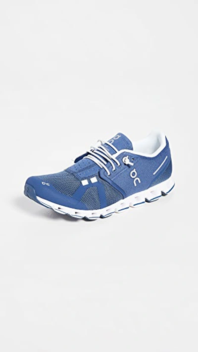 On Women's Cloud Low Top Running Sneakers In Blue
