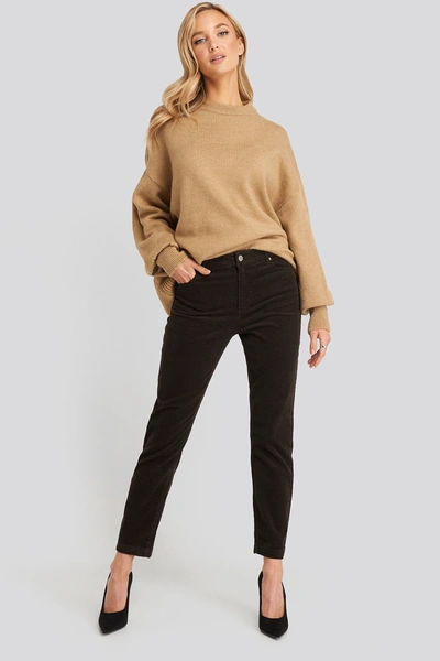 Mango Newmom Trousers - Black In Chocolate