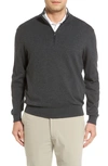 Cutter & Buck Lakemont Half Zip Sweater In Charcoal Heather