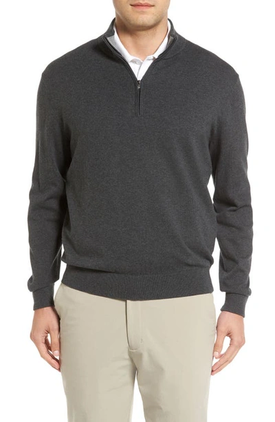 Cutter & Buck Lakemont Half Zip Sweater In Charcoal Heather