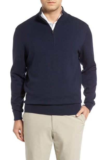 Cutter & Buck Lakemont Half Zip Sweater In Liberty Navy