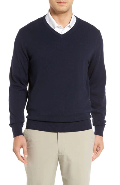 Cutter & Buck Cutter And Buck Men's Big And Tall Lakemont V-neck Sweater In Navy