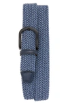 Torino Braided Mélange Belts In Navy